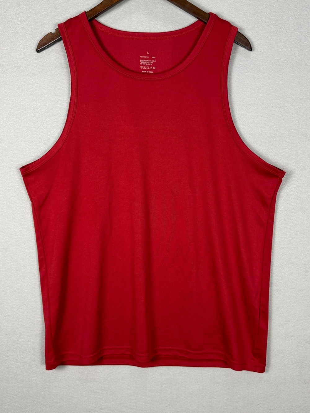 Men's Large Red Sleeveless Tank Top